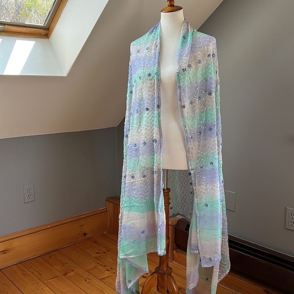 Vintage Ombré Ocean Sequined Wrap - Picture 12 of 13